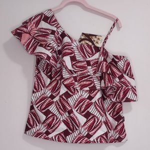 Woodin One-Shoulder Ruffle Top